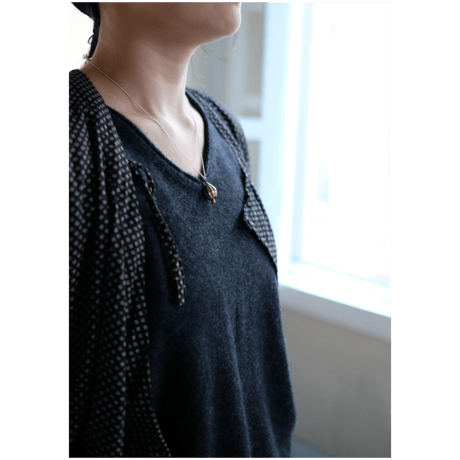アサツキのつぼみ　 Brass Necklace
