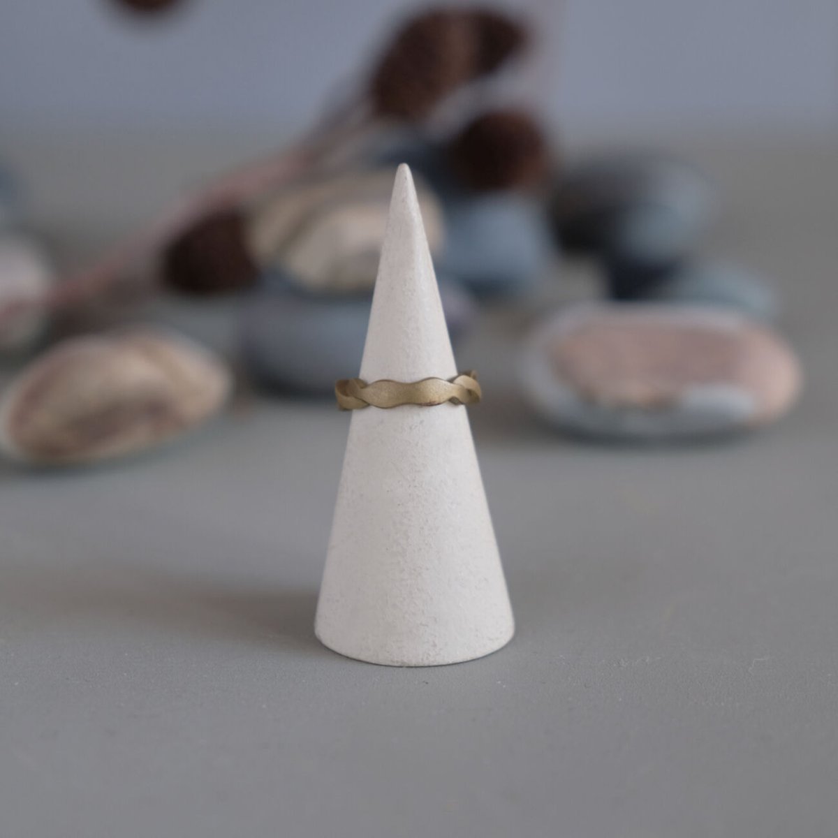 鶫銀小物製作所 Kazemami Brass Ring 15号 Kazenami Brass Pinky Ring | 鶫 tsugumi 銀小物製作所 o