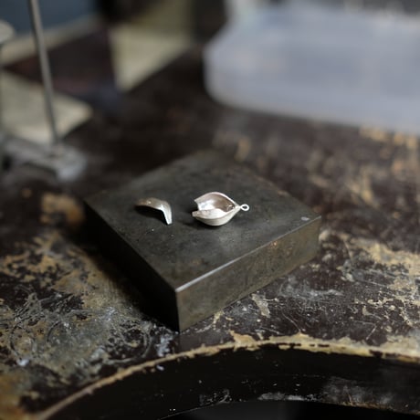 アサツキのつぼみ　3個　Silver Necklace