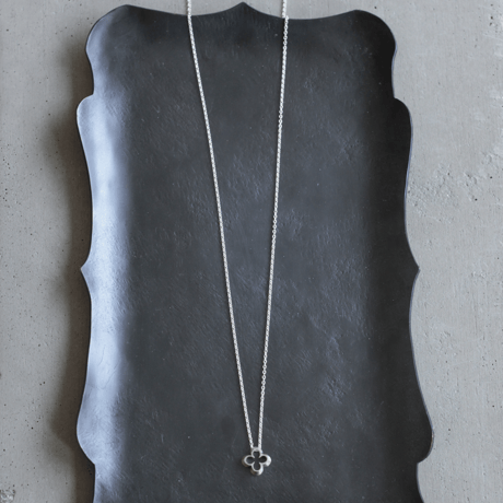 clover silver necklace
