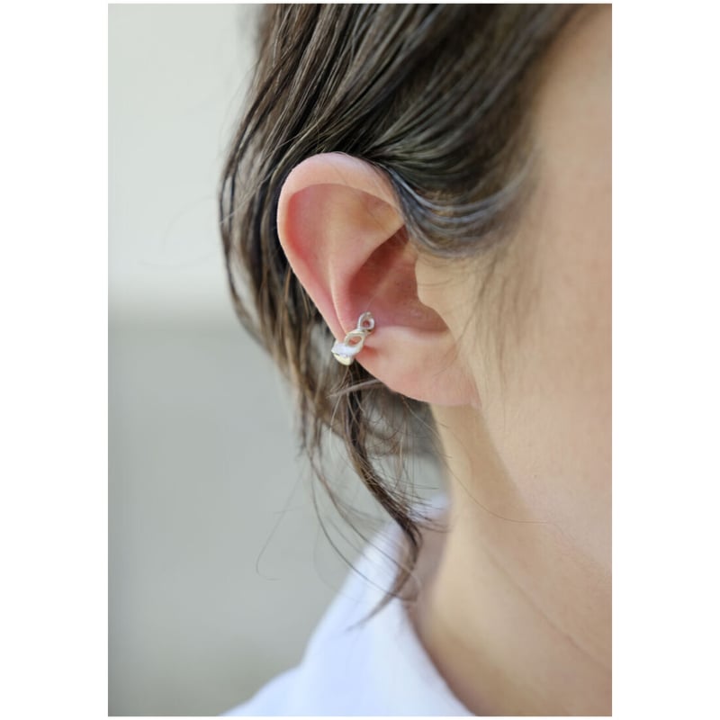 Kazenami silver earcuff (S-2) | 鶫 tsugumi 銀小物製作