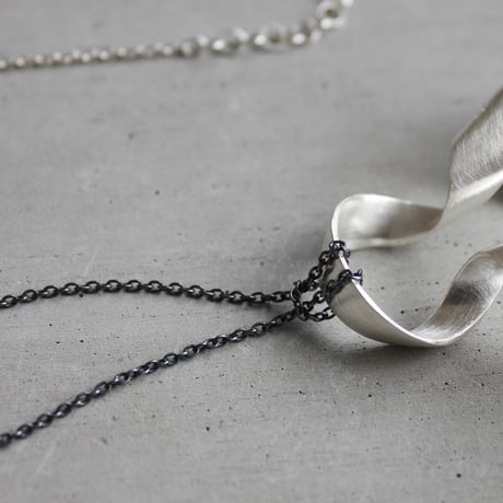 bobo (M) silver necklace -無地-