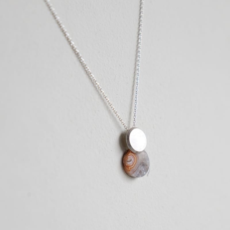 Halos Necklace (S) レースアゲート | 鶫 tsugumi 銀小物製作所