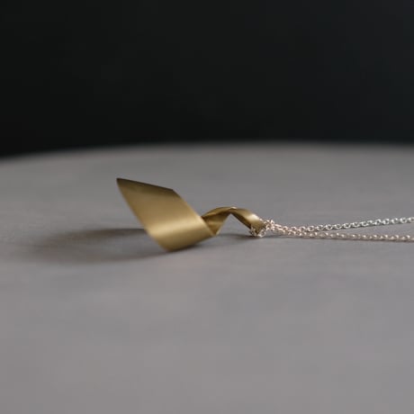 bobo (S) brass necklace -無地-