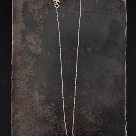 ヤマノイモのタネ　7粒　brass necklace