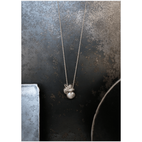 ヤマノイモのタネ　2粒　silver necklace