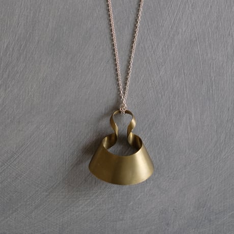 bobo (S) brass necklace -無地-