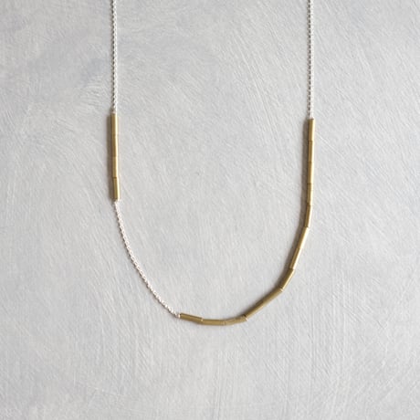 PIPE brass necklace
