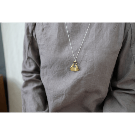 bobo (S) brass necklace -無地-