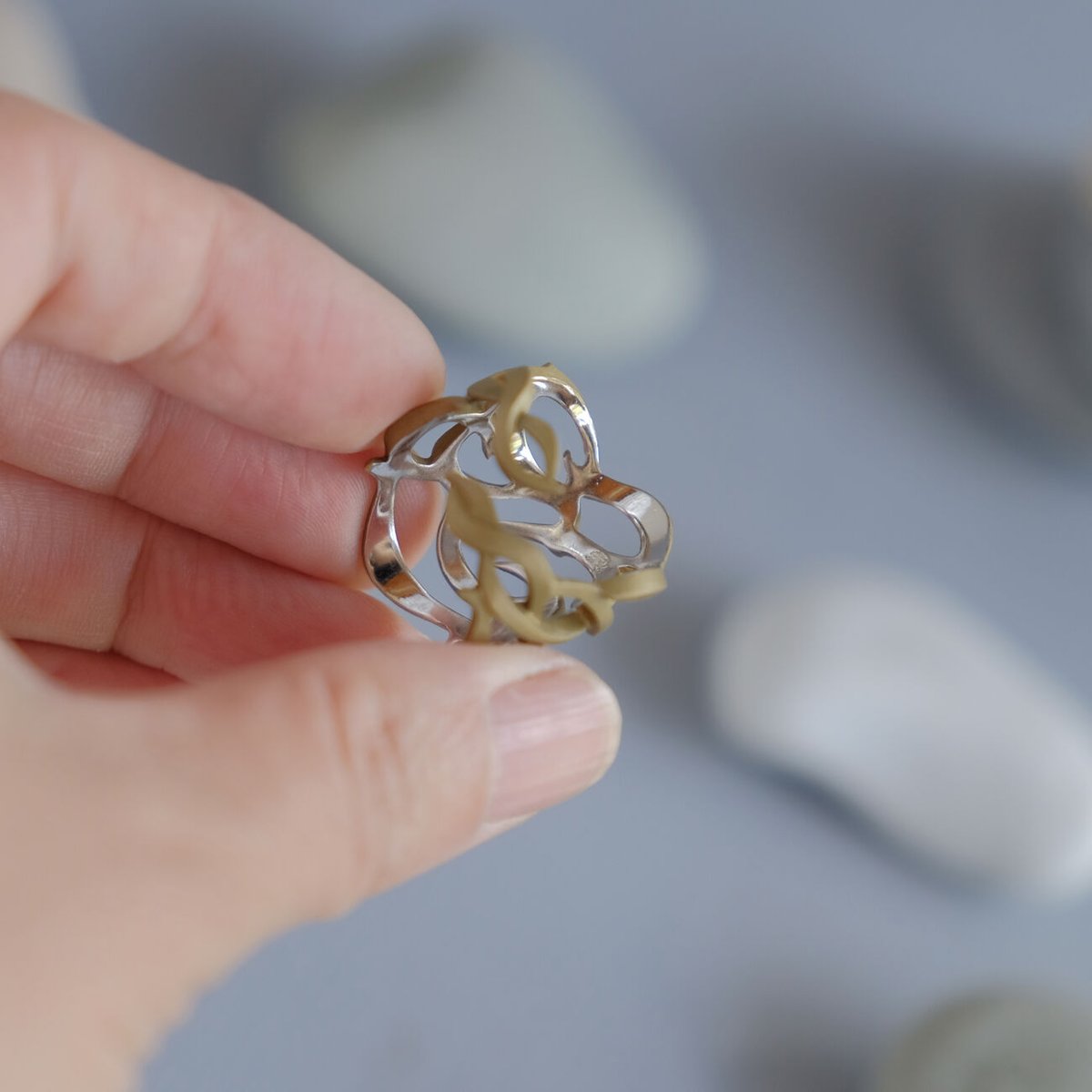RANMA brass ring -Nami1- | 鶫 tsugumi 銀小物製作所 onl