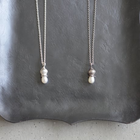 フタバオアイ　silver necklace （淡水パール）