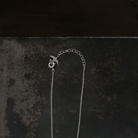 Black moor  3twist Silver Necklace