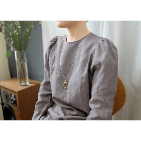 kanban brass necklace