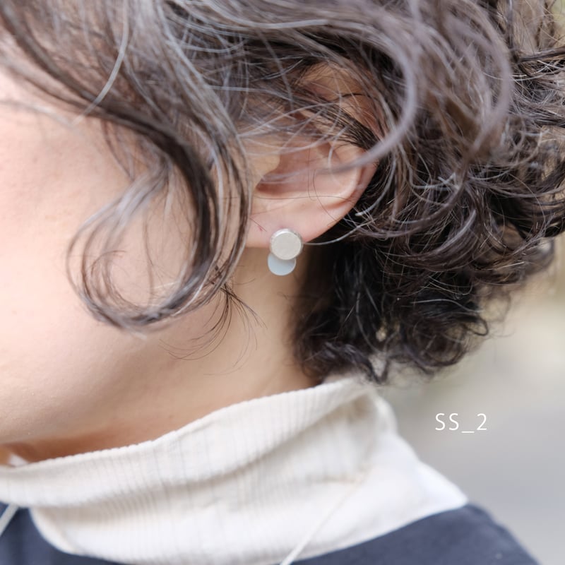 Halos pierce アゲート | 鶫 tsugumi 銀小物製作所 online s