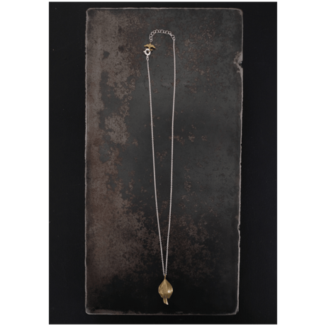 アサツキのつぼみ　 Brass Necklace