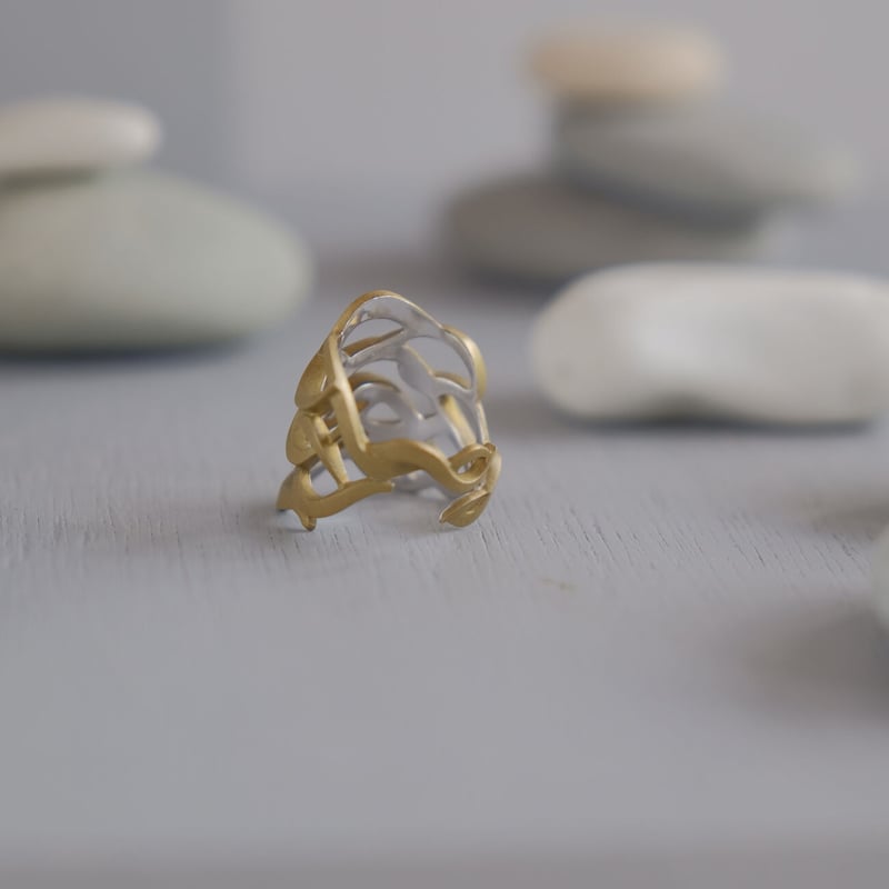 RANMA brass ring -Nami1- | 鶫 tsugumi 銀小物製作所 onl