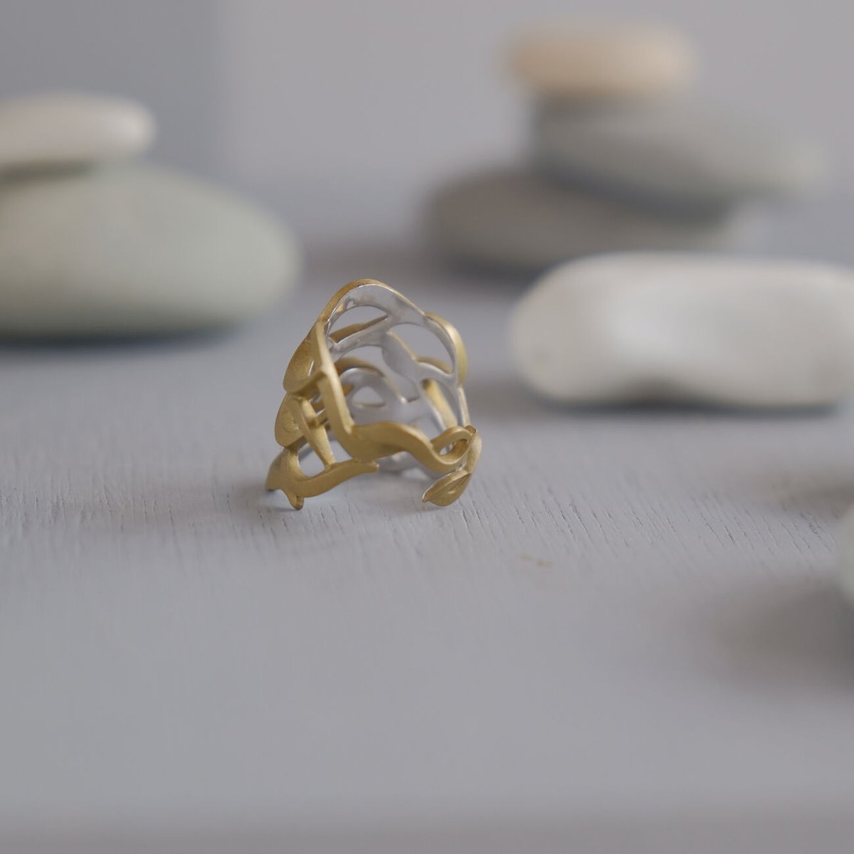 RANMA brass ring -Nami1- | 鶫 tsugumi 銀小物製作所 onl