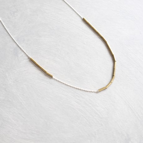 PIPE brass necklace