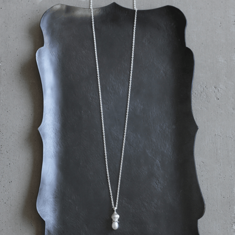 フタバオアイ　silver necklace （淡水パール）