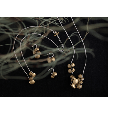 ヤマノイモのタネ S brass pierce （片耳）
