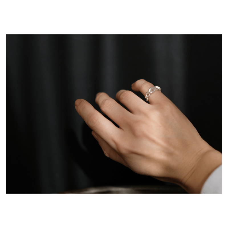 アクセサリー fullySilver Curve Pinky Ring OX JEWELRY SILVER and GOLD TRIPLE CURVE PINKY R