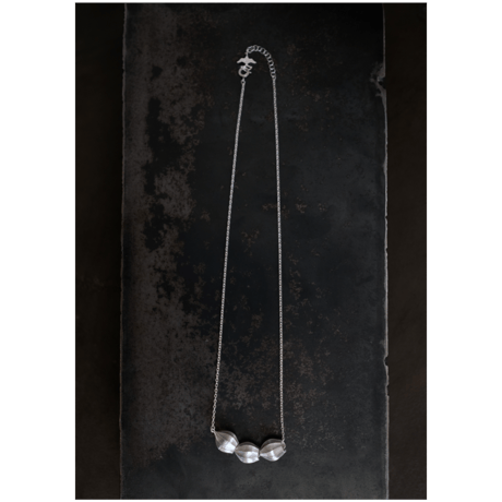 アサツキのつぼみ　3個　Silver Necklace