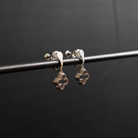clover silver earing