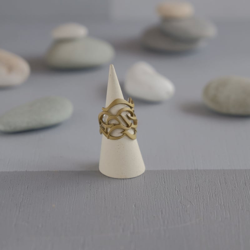 RANMA brass ring -Nami1- | 鶫 tsugumi 銀小物製作所 onl