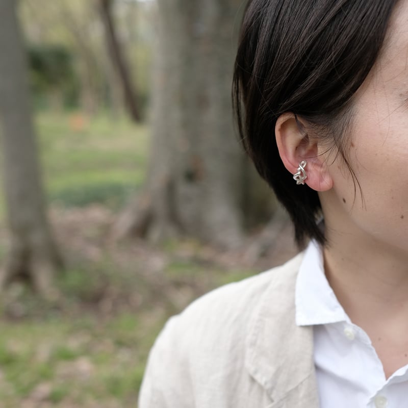 Kazenami Silver Ear cuff (M) | 鶫 tsugumi 銀小物製作所