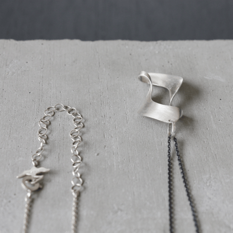 kanban silver necklace