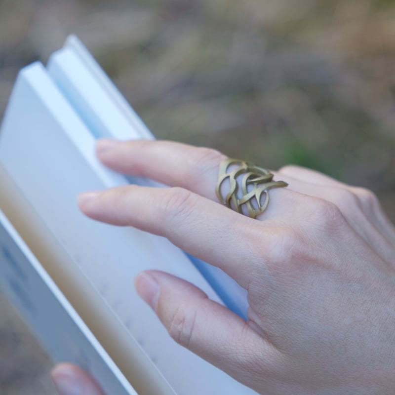 鶫 tsugumi 銀小物製作所 HORIZON Brass Ring HORIZON Brass Ring | 鶫 tsugumi 銀小物製作所 online store