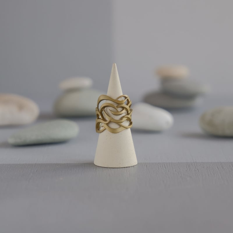 RANMA brass ring -Nami1- | 鶫 tsugumi 銀小物製作所 onl
