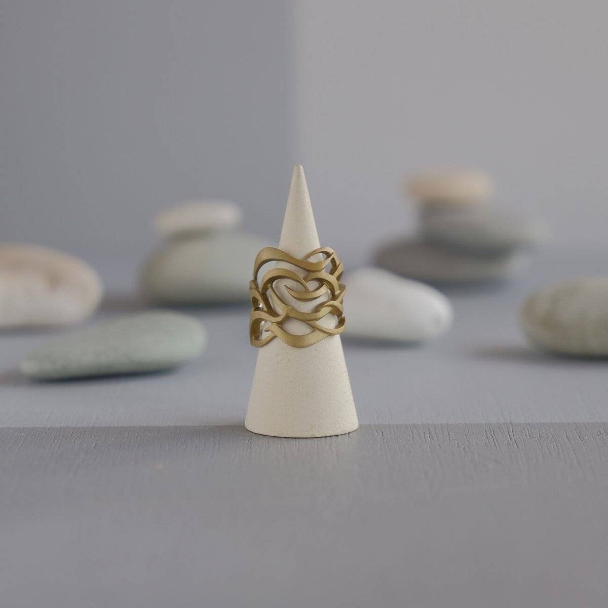 RANMA brass ring -Nami1- | 鶫 tsugumi 銀小物製作所 onl