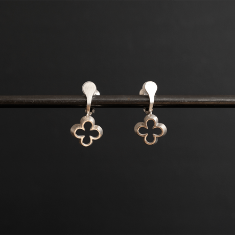 clover silver earing