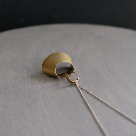 bobo (S) brass necklace -無地-