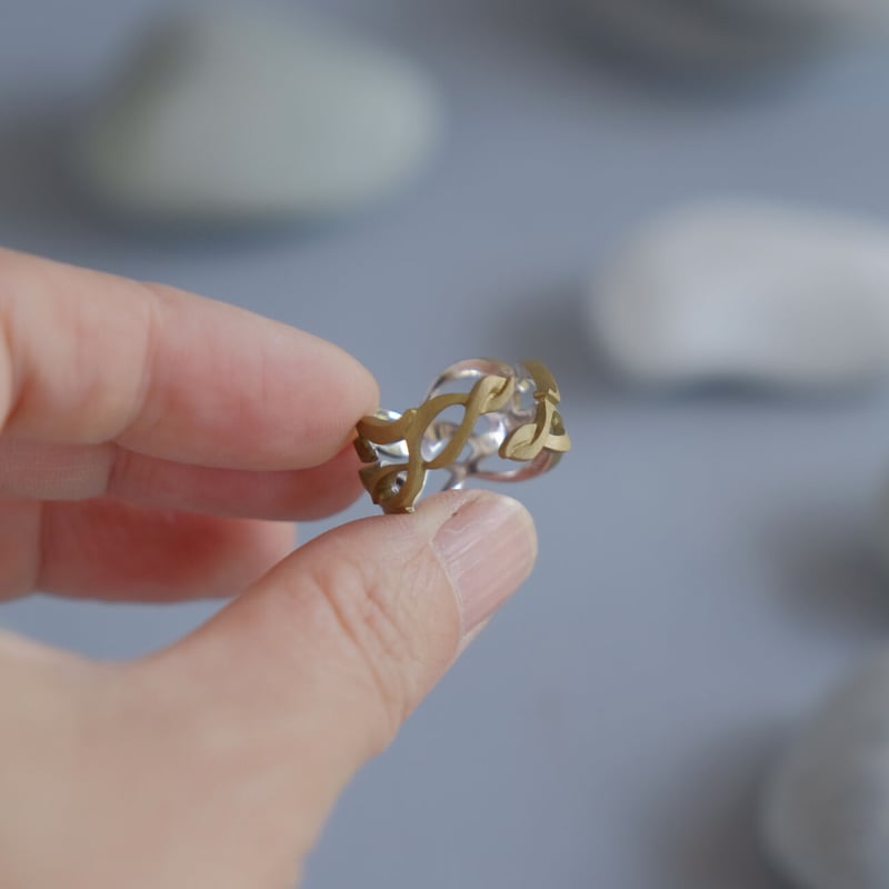 RANMA brass ring -Nami2- | 鶫 tsugumi 銀小物製作所 onl