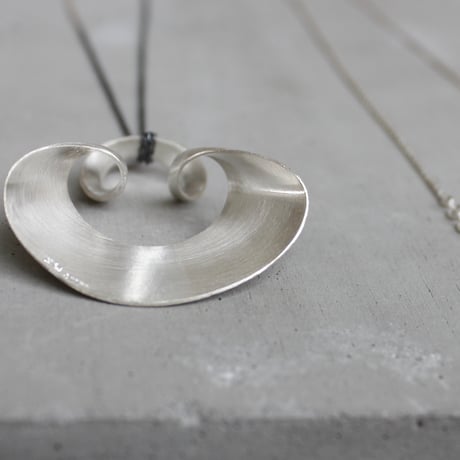 bobo (M) silver necklace -無地-