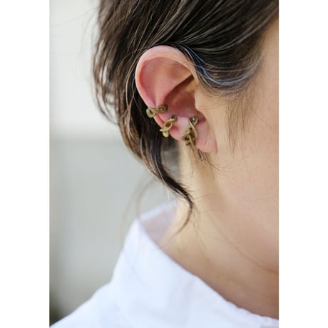 Kazenami brass earcuff (S-2)