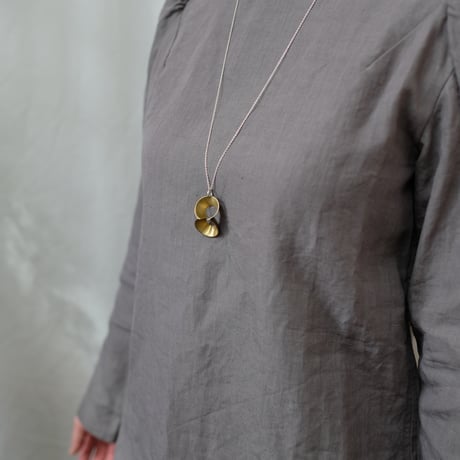 pump (L) brass necklace -無地-
