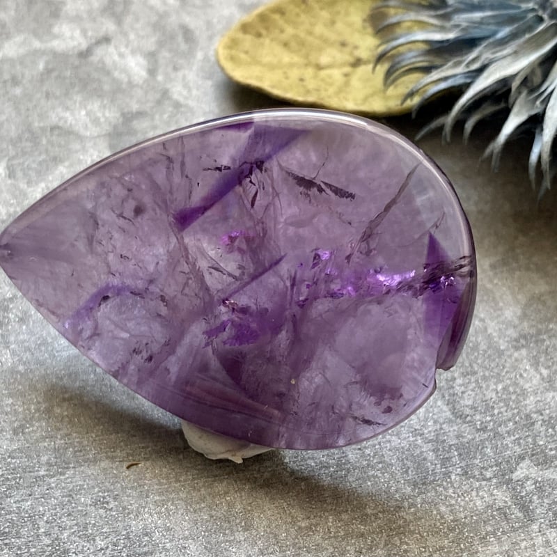 大きめ高品質】アメジスト カボション ペアシェイプ | Preferito