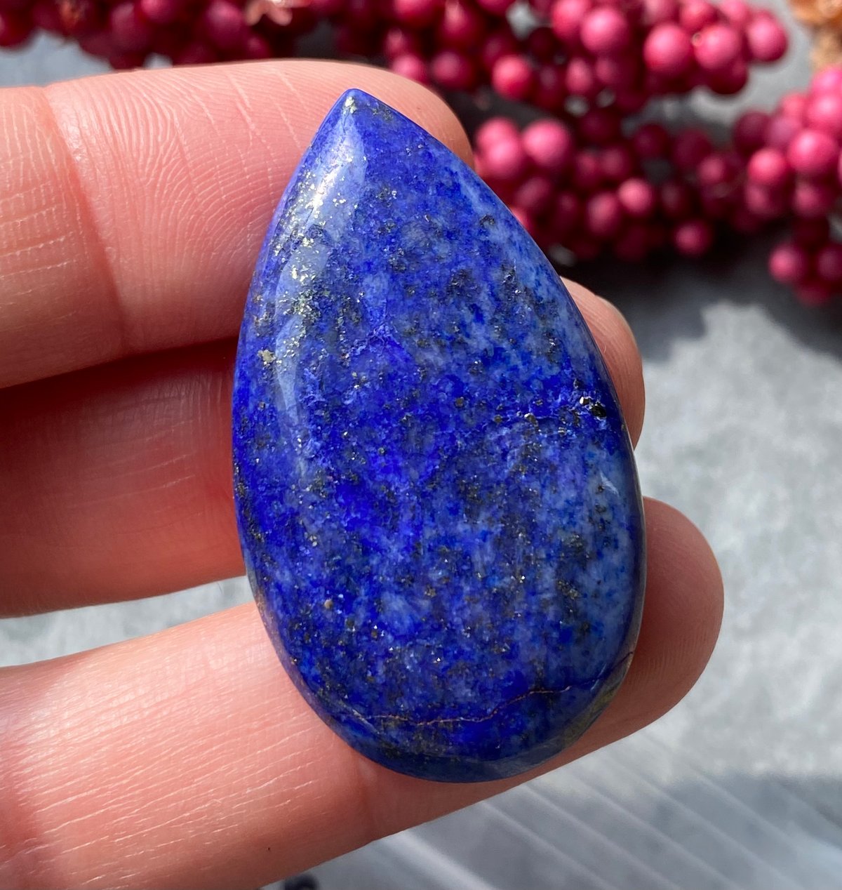 夜空模様】ラピスラズリ カボション ペアシェイプ | Preferito