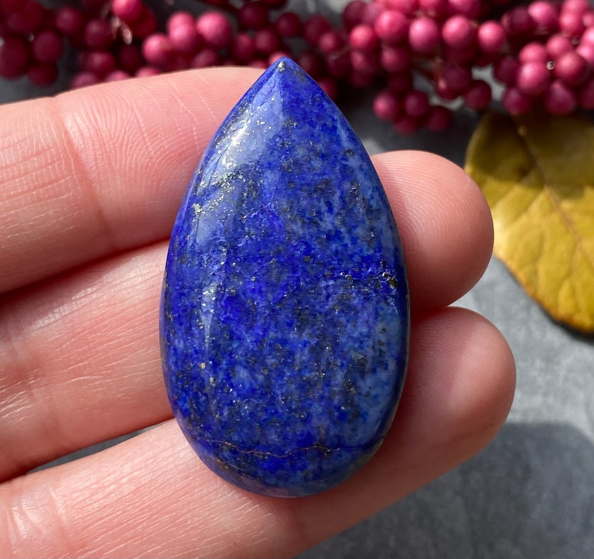 夜空模様】ラピスラズリ カボション ペアシェイプ | Preferito