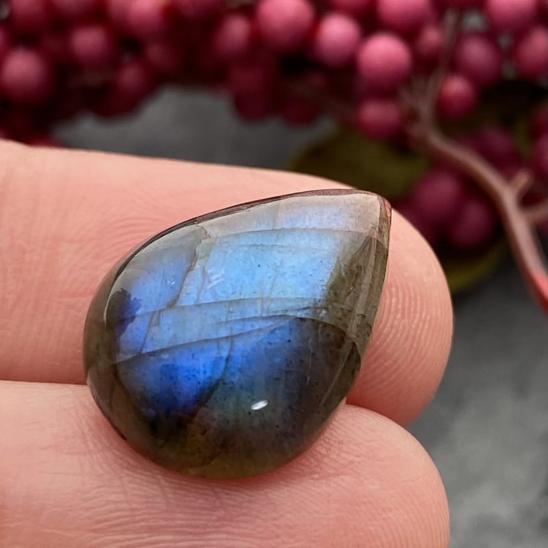 高品質　ラブラドライト　カボション　ルース ピンクラブラドライト[750] 34x24mm 58Cts 天然石 ルース／カボション