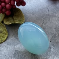 【大きめ高品質】シーブルーカルセドニー　カボション　オーバル