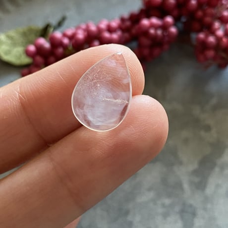【希少石】ブルーハイダウェイクォーツ　カボション　ドロップ