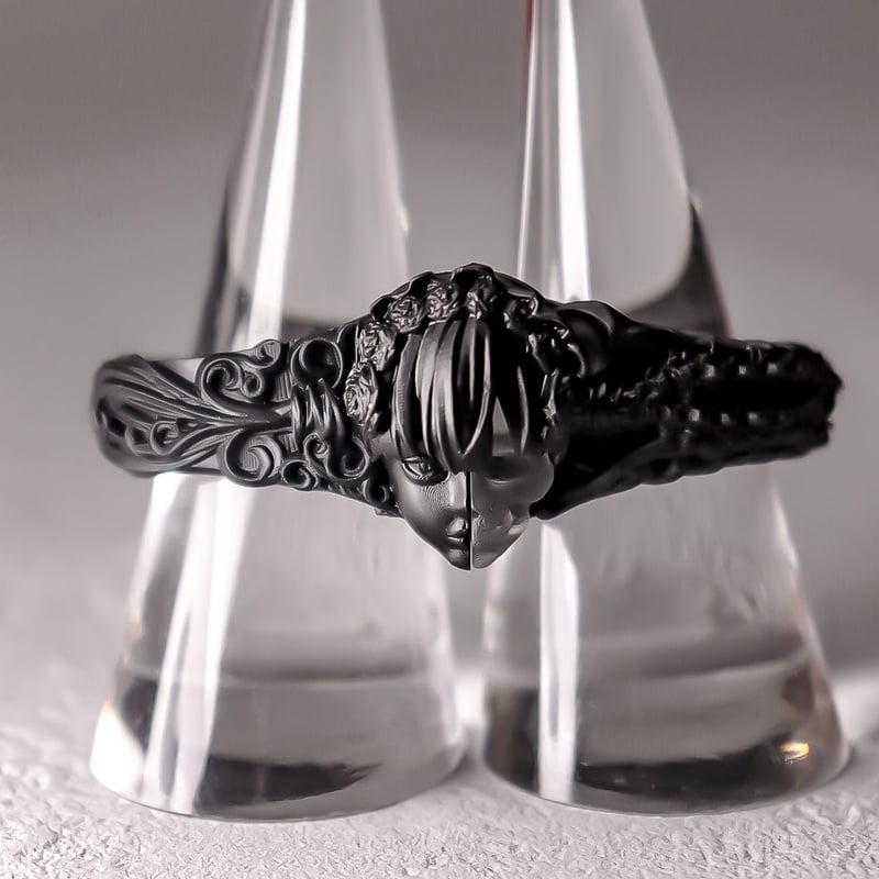 メメリン様♡アゲートバングル♡瑪瑙 （Asymmetry metal frame ring 