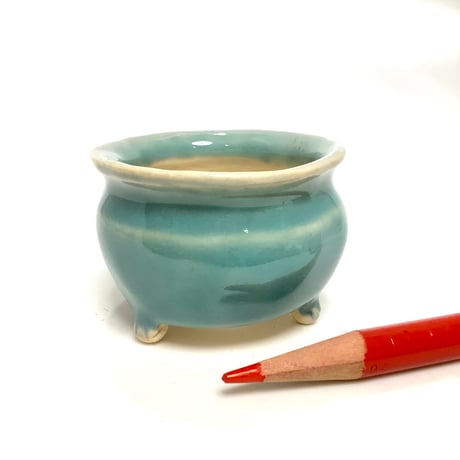 ミニ盆栽鉢 玉木啓子造 No.120 均釉丸鉢