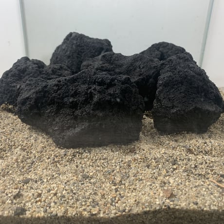 ブラック溶岩石Mサイズ   (約10cm〜15cm)　 6個セット(お得用）