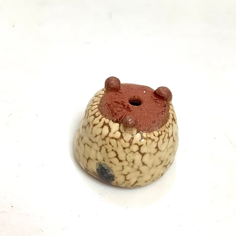 豆盆栽鉢 玉木啓子造 No.123 斑釉丸鉢