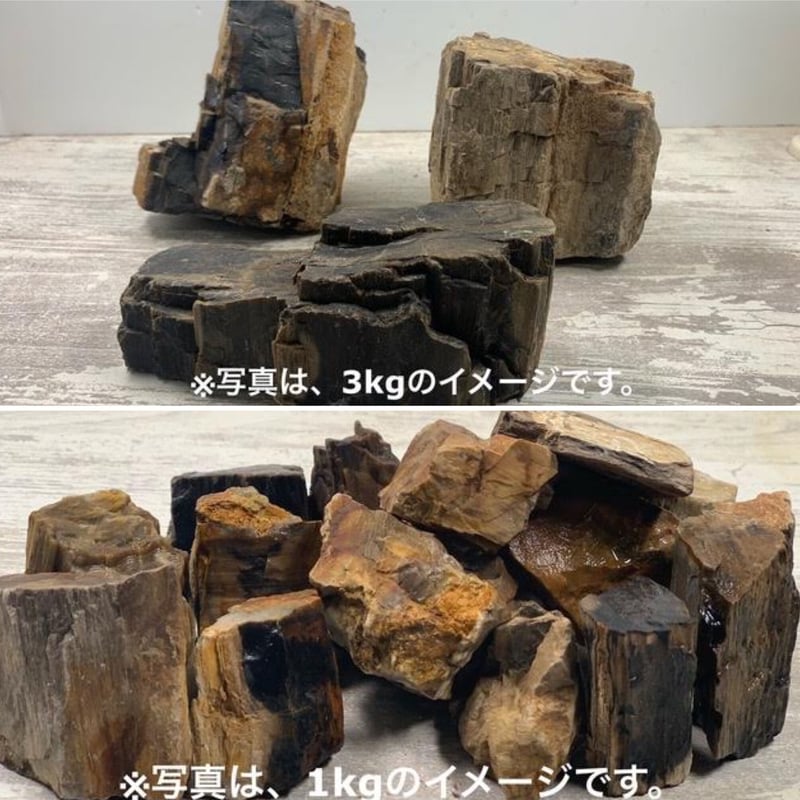 木化石・MIX（レギュラー3kg セット＋ミニ1kg）セット（kgあたり600円